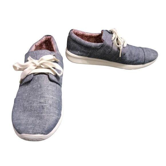 Faded Glory Womens Denim Lightweight Sneakers Memory Foam Insole Size 11 - Picture 2 of 7